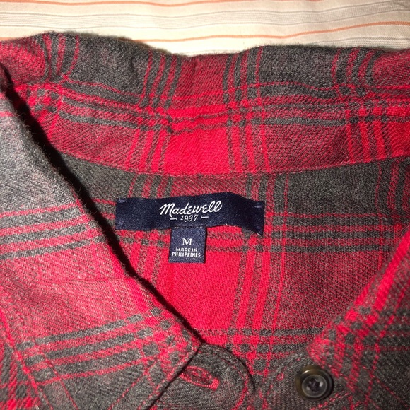 Madewell Flannel Shirt, Buttondown, M - Picture 2 of 3